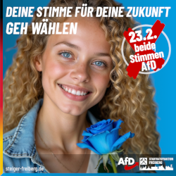 Frau mit blauer Rose